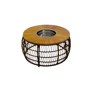 Mesa de centro barril vazado