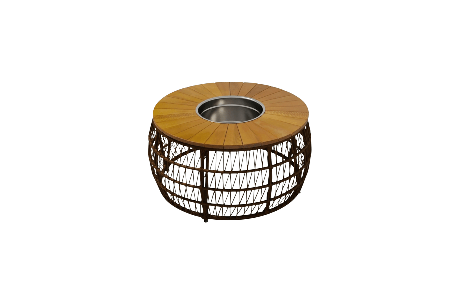 Mesa de centro barril vazado