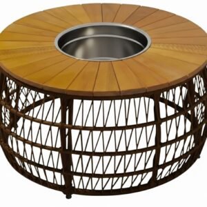 Mesa de centro barril vazado